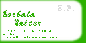 borbala malter business card