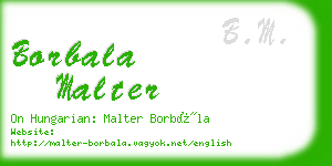 borbala malter business card